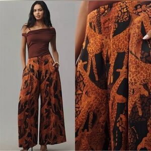 FARM Rio x Anthropologie Giraffe Signature
Print Wide Leg Pants - S